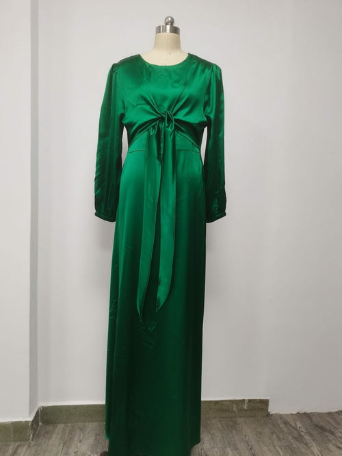 Aurela Satin Kaftan Gown