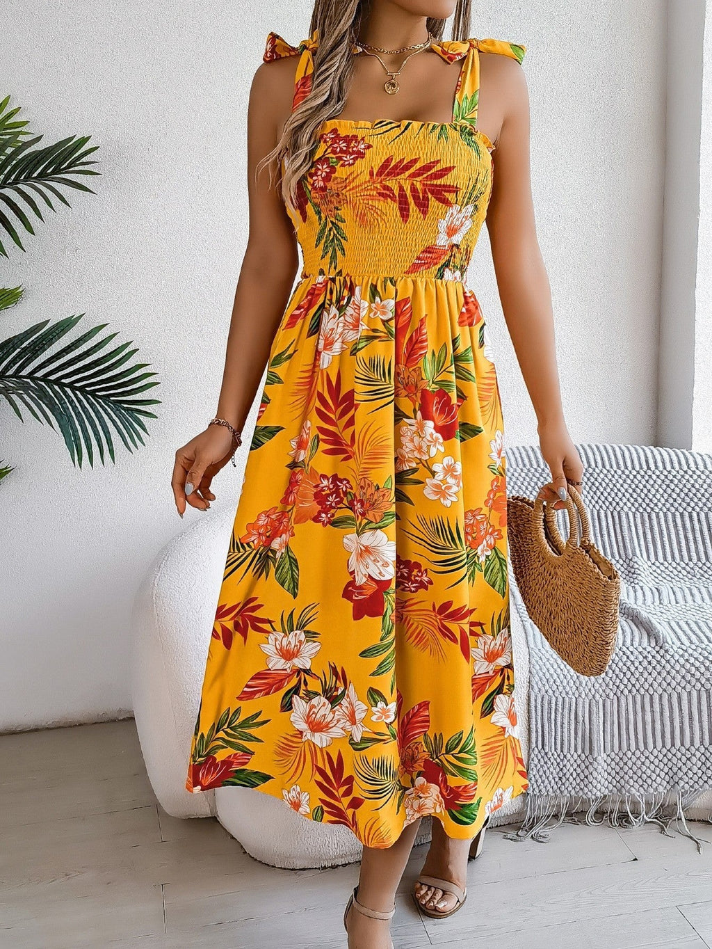 Cambria Floral Corset Maxi Dress