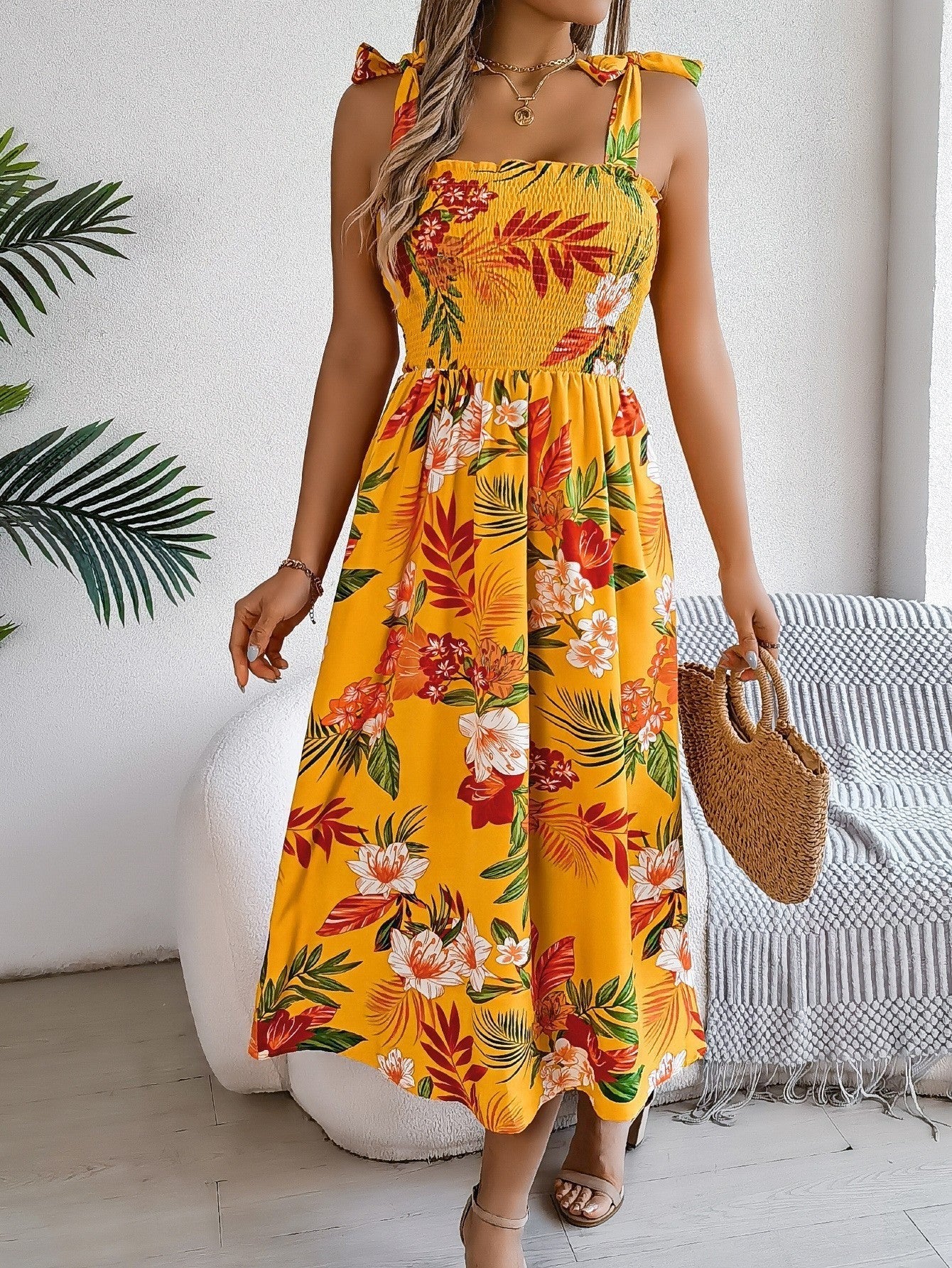 Cambria Floral Corset Maxi Dress