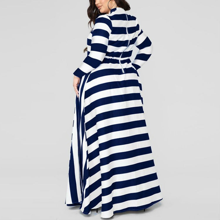 Marenza Striped Midi Dress