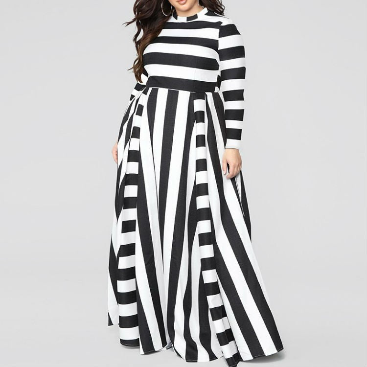 Marenza Striped Midi Dress