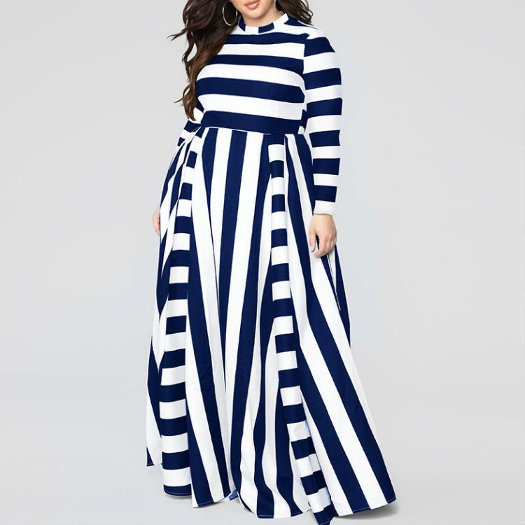 Marenza Striped Midi Dress