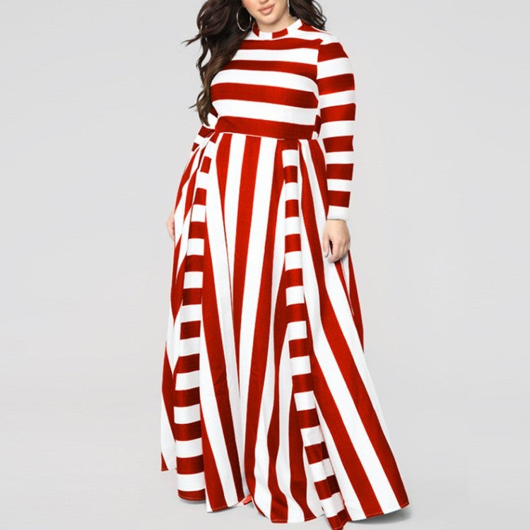 Marenza Striped Midi Dress
