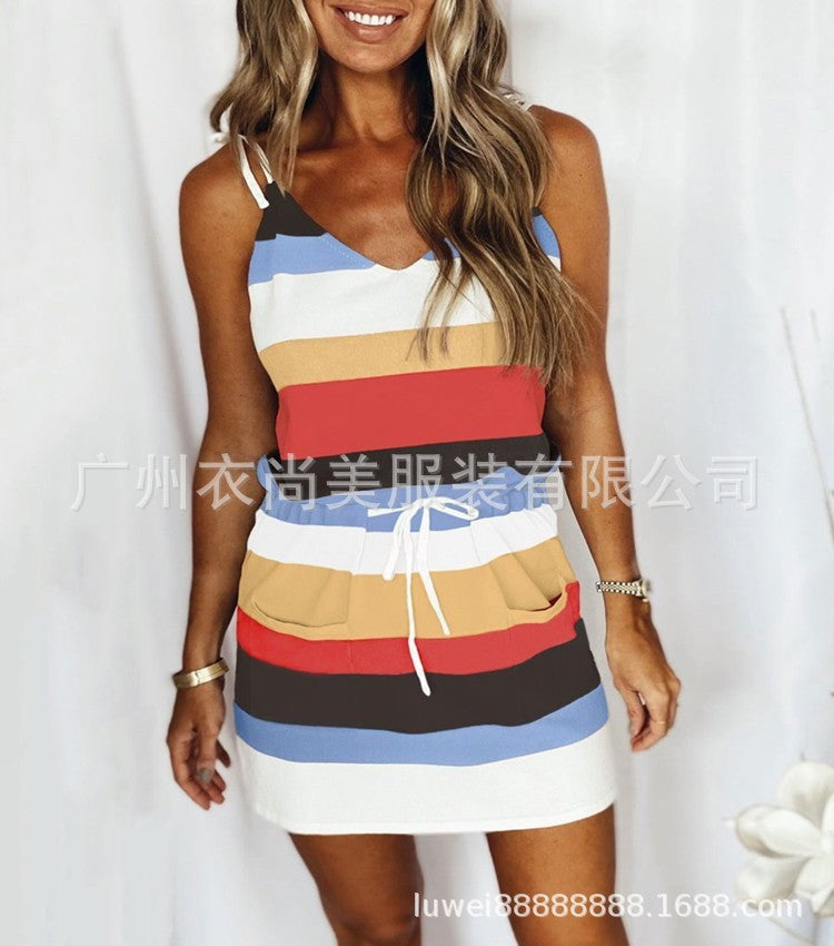 Zariel Stripe Lounge Dress